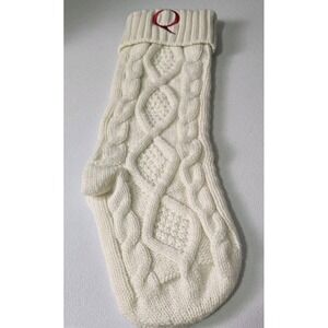 Letter Q Christmas Stocking Target‎ Wondershop White Knit Monogram